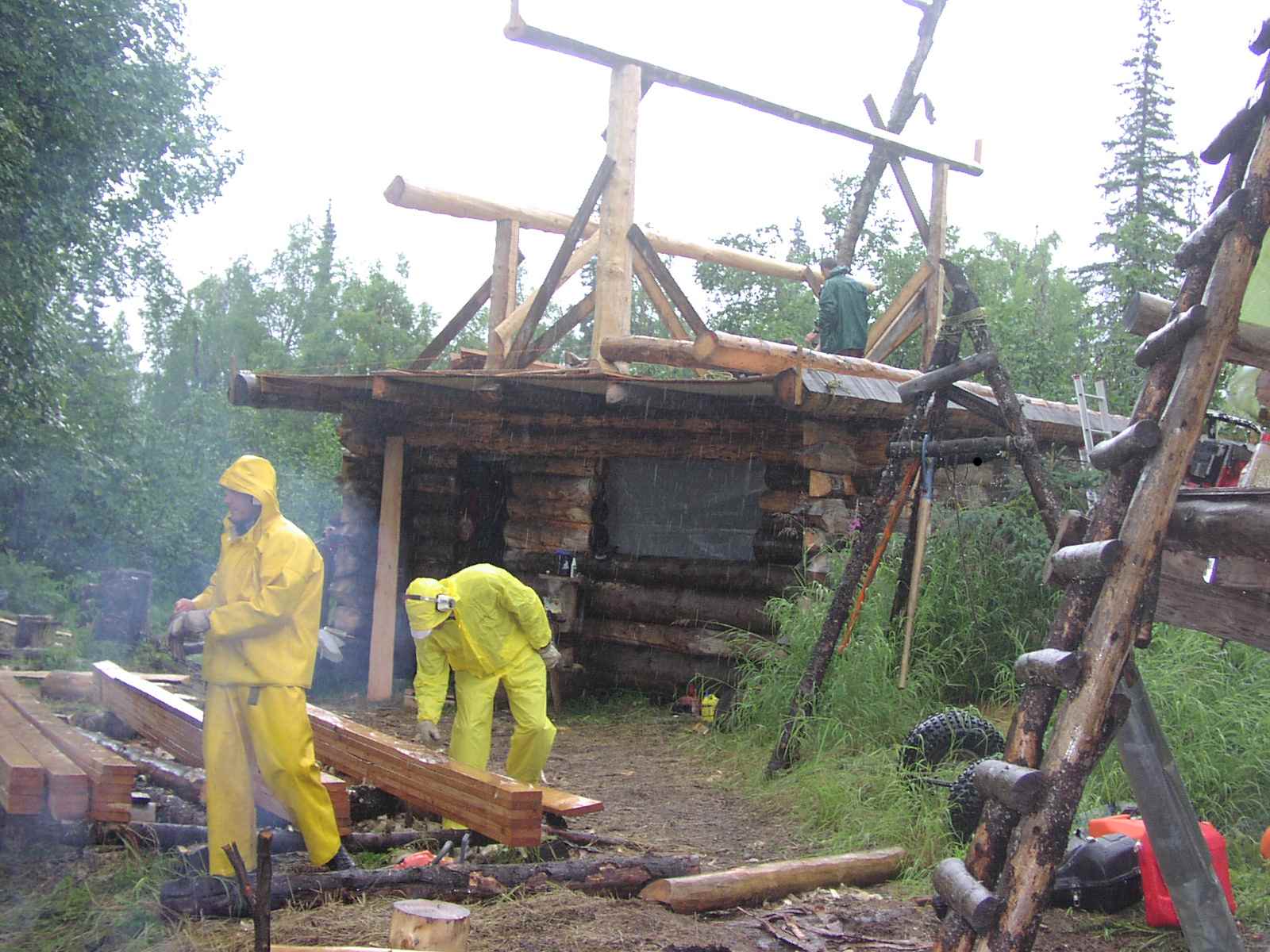 Rain or shine, the work went forwards.